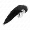 Kink - Plug Anal Taille L 10 X 4 Cm Avec Queue Synthétique 40 Cm Noir